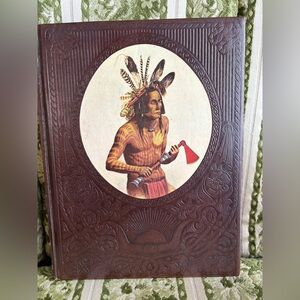 Vintage Brown Embossed Book “ The Indians” The Old West by Life Time Books